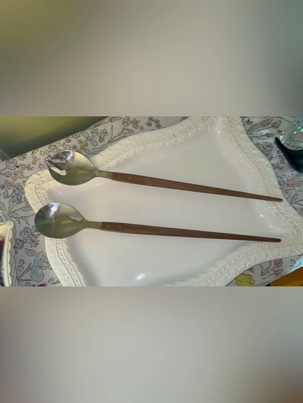 Mid Century Danish salad server set